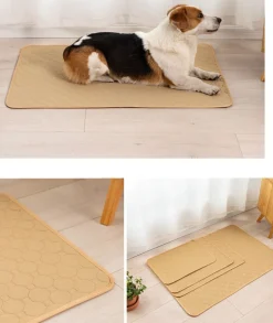 DOWNYPAWS - Nappe anti-urine pour animaux de compagnie réutilisable 30*30cm beige