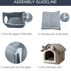 DOWNYPAWS - Niche Confortable Et Amovible Pour Chats