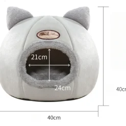 DOWNYPAWS - Panier pour chat-lit pour chat- forme de chat gris-xl 40 x 40 x 40 cm