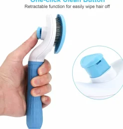 DOWNYPAWS - Peigne autonettoyant pour animaux de compagnie (chats, chiens et lapins)