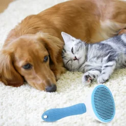 DOWNYPAWS - Peigne autonettoyant pour animaux de compagnie (chats, chiens et lapins)