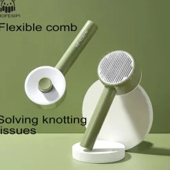 DOWNYPAWS - Peigne pour chat: enlever poils flottants nettoyer poils démêlant