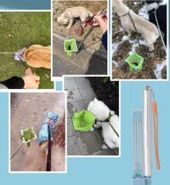 DOWNYPAWS - Pelle à crottes de chien pliable à long manche