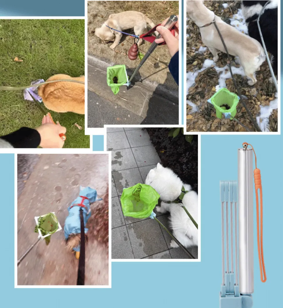 DOWNYPAWS - Pelle à crottes de chien pliable à long manche