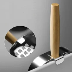 DOWNYPAWS - Pelle à litière pour chat en acier inoxydable - haute qualité-écologique-antiadhésive-portable-avec poignée antidérapante