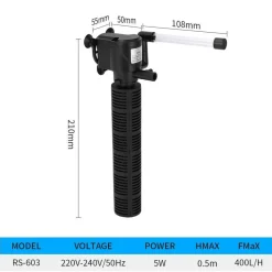DOWNYPAWS - Petit aquarium 3 en 1 avec filtre intégré
