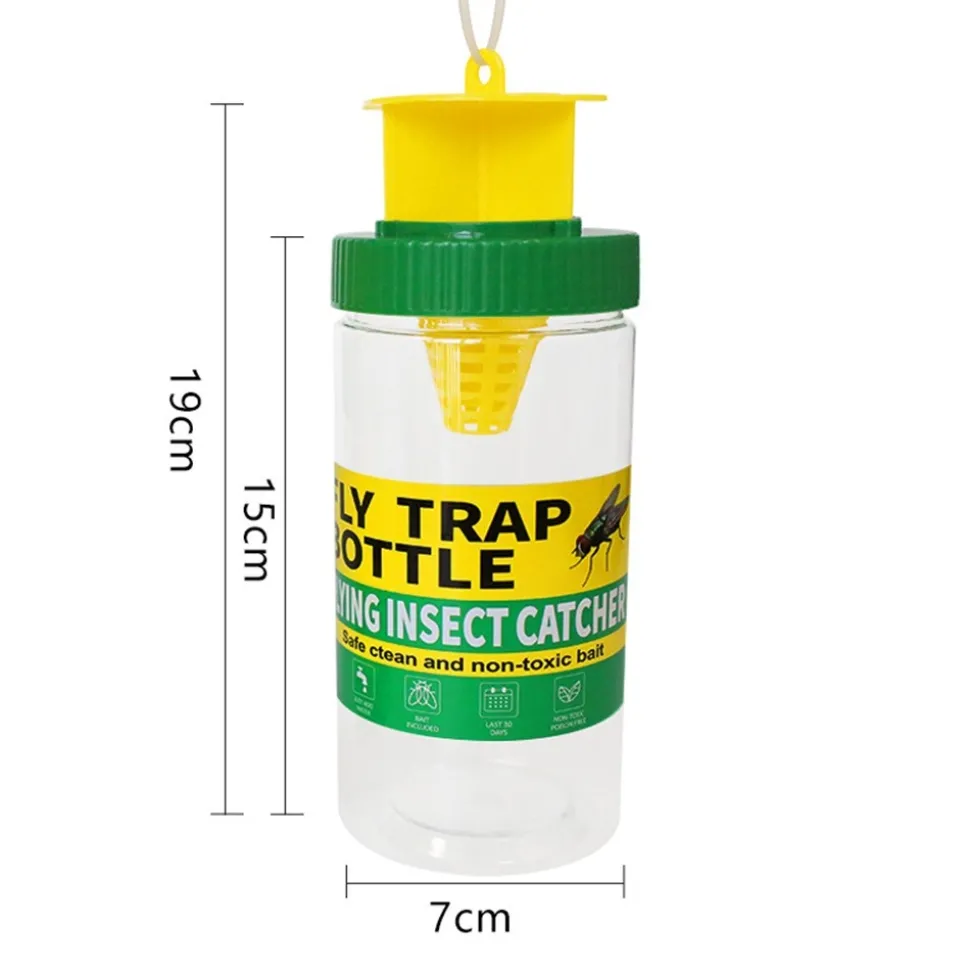 DOWNYPAWS - Piège à mouches - professionnel -, translucide/jaune - grand