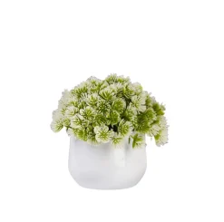 DOWNYPAWS - Plantes vertes artificielles en pot fleurs artificielles komatsu blanches