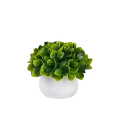 DOWNYPAWS - Plantes vertes artificielles en pot fleurs artificielles petites feuilles vertes