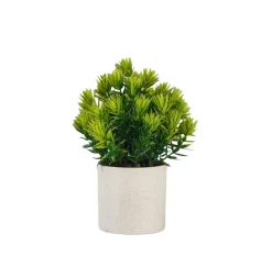 DOWNYPAWS - Plantes vertes artificielles en pot fleurs artificielles bleu et blanc