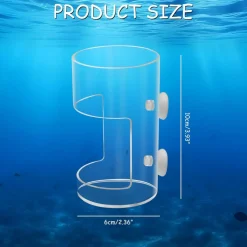 DOWNYPAWS - Plateau d'alimentation avec ventouse pour aquariums