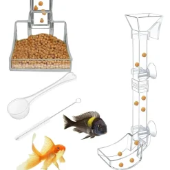 DOWNYPAWS - Plateau de nourriture transparent pour aquarium & crevettes m