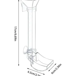 DOWNYPAWS - Plateau de nourriture transparent pour aquarium & crevettes s