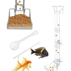 DOWNYPAWS - Plateau de nourriture transparent pour aquarium & crevettes l
