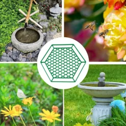 DOWNYPAWS - Plateau d'eau pour insectes - ruche avec bordure creuse flottant vert