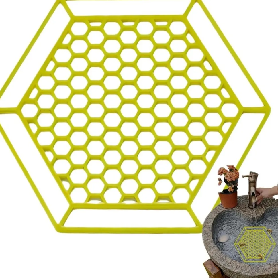 DOWNYPAWS - Plateau d'eau pour insectes - ruche avec bordure creuse flottant jaune