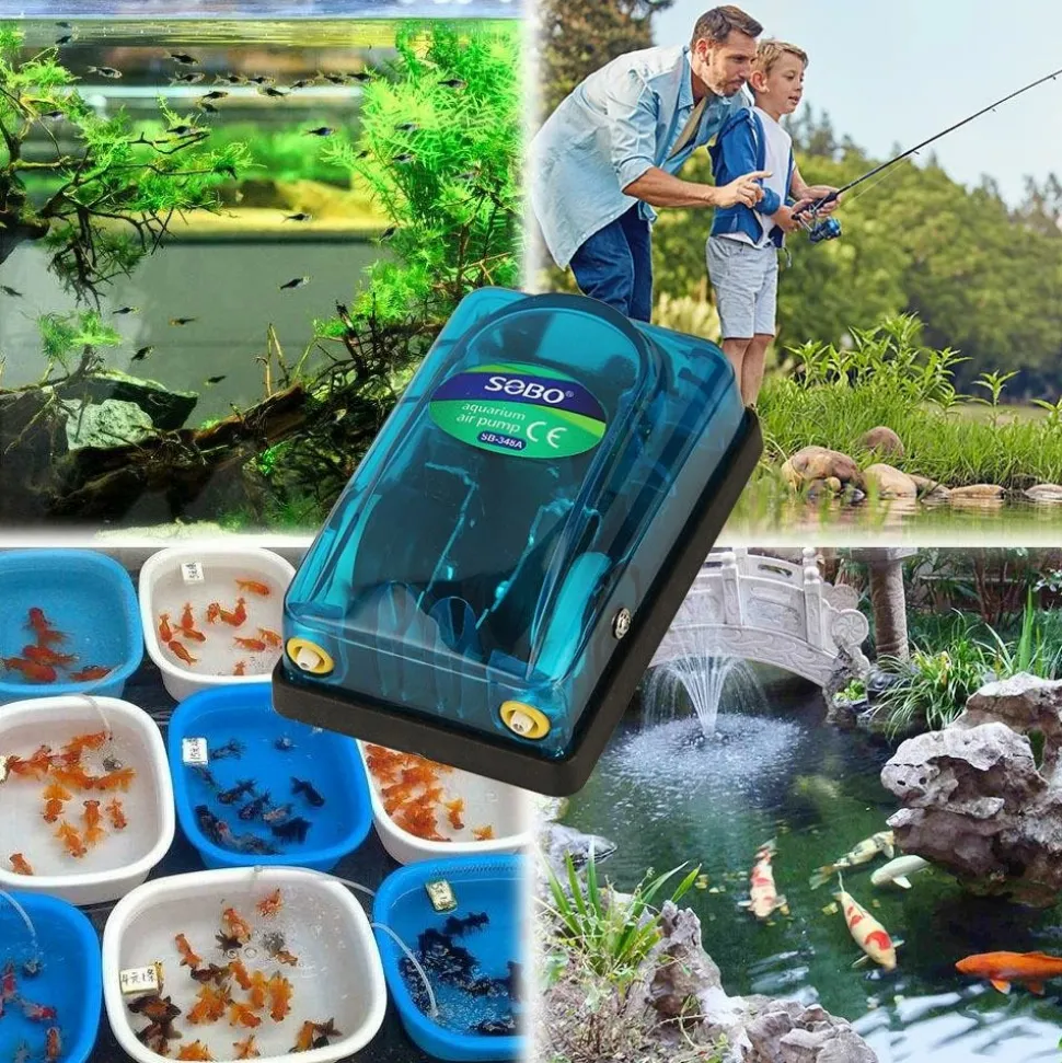 DOWNYPAWS - Pompe d'aération silencieuse et transparente pour aquarium