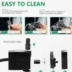 DOWNYPAWS - Pompe fontaine mini 180l/h - silencieuse