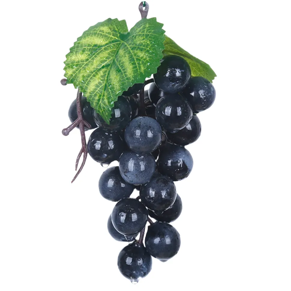 DOWNYPAWS - Raisins artificiels très réalistes 24 pièces noir * 3