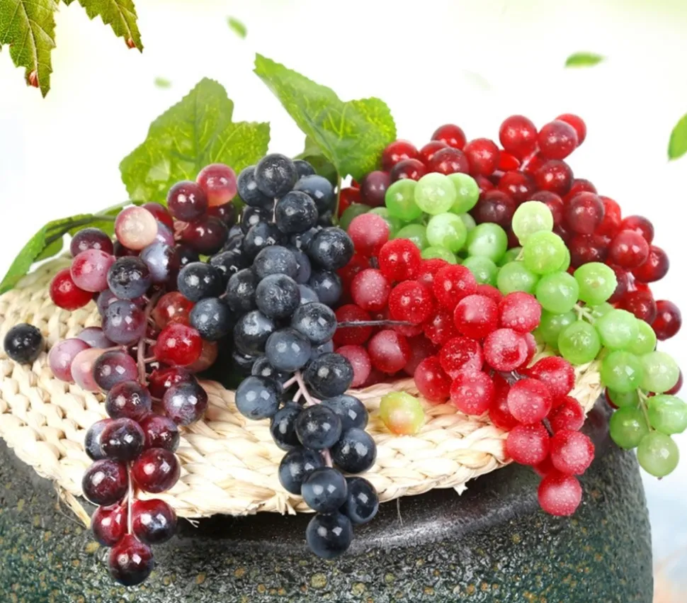 DOWNYPAWS - Raisins artificiels très réalistes 24 pièces noir * 3