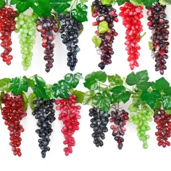 DOWNYPAWS - Raisins artificiels très réalistes 24 pièces noir * 3