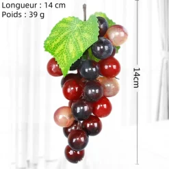 DOWNYPAWS - Raisins artificiels très réalistes 24 pièces couleur agate * 3