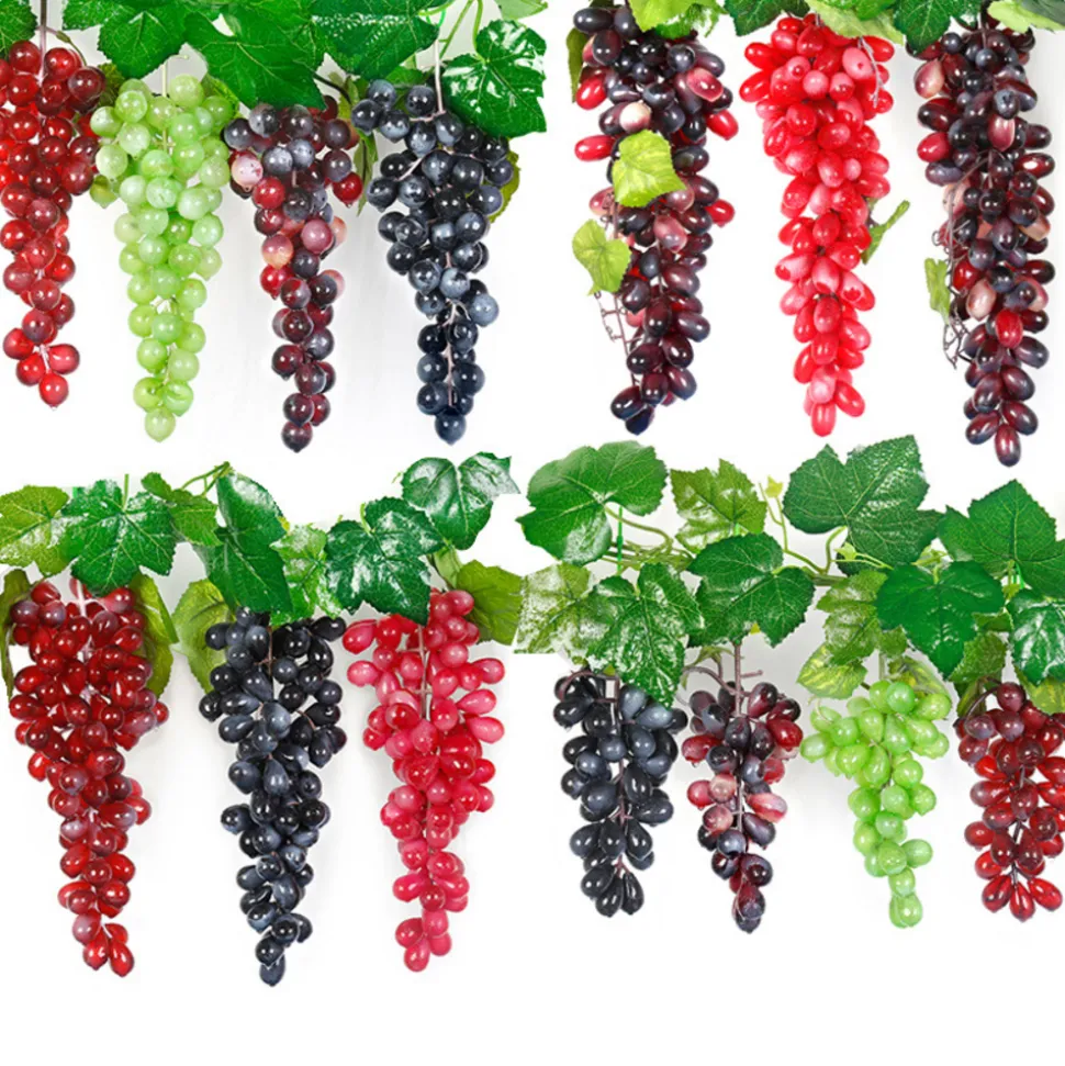 DOWNYPAWS - Raisins artificiels très réalistes 24 pièces vertes * 3