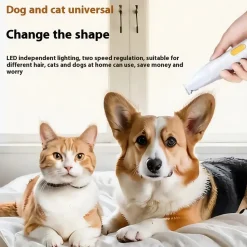 DOWNYPAWS - Rasoir universel pour chiens et chats: coupe, nettoyage des poils - poussoir à poils rechargeable