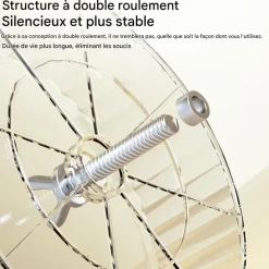 DOWNYPAWS - Roue d'exercice pour hamster diamètre 12cm-avec support jaune