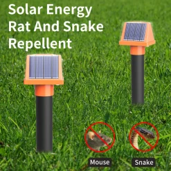 DOWNYPAWS - Répulsifs solaires anti-taupes- répulsif à ultrasons-Orange