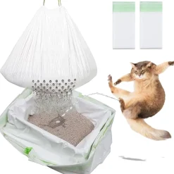 DOWNYPAWS - Sac à corde litière pour chat paquet de 14