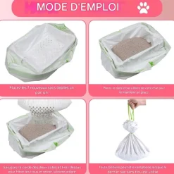 DOWNYPAWS - Sac à corde litière pour chat paquet de 14