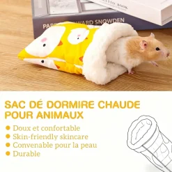 DOWNYPAWS - Sac de couchage - doux et chaud pour hamster cochon d’inde petit animal