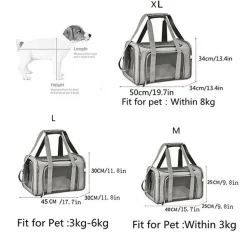 DOWNYPAWS - Sac de transport pour chat, portable et pliable violet taille s downypaws