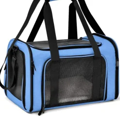 DOWNYPAWS - Sac de transport pour chat, portable et pliable bleu taille l downypaws