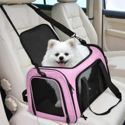 DOWNYPAWS - Sac de transport pour chat, portable et pliable rose taille l downypaws