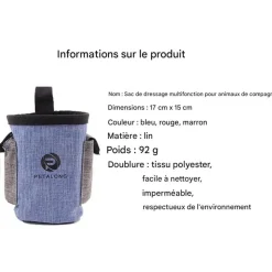 DOWNYPAWS - Sacs à collations sac pour chiens avec ouverture réglable, conception humanisée, stockage pratique, adapté à diverses occasions