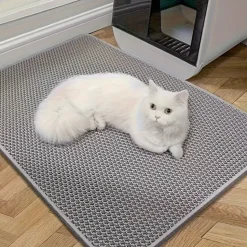 DOWNYPAWS - Tapis anti-éclaboussures et anti-taches pour litière pour chat 30*45cm