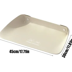 DOWNYPAWS - Tapis antidérapant pour gamelle d'animal de compagnie-tapis de nourriture pour animaux 45*30cm-blanc