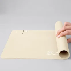 DOWNYPAWS - Tapis antidérapant pour gamelle d'animal de compagnie-tapis de nourriture pour animaux 45*30cm-blanc