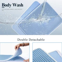 DOWNYPAWS - Tapis de litière anti-déversement pour chat bleu clair 40*50cm