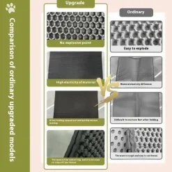 DOWNYPAWS - Tapis de litière pour chat : filtre double couche anti-transport lavable grand contrôle du sable amovible en velcro