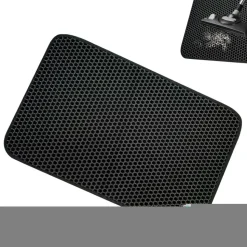 DOWNYPAWS - Tapis de litière pour chat noir 45*60cm