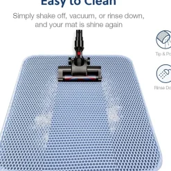 DOWNYPAWS - Tapis de litière anti-déversement pour chat bleu clair 45*60cm