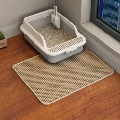 DOWNYPAWS - Tapis de litière pour chat kaki 40*50cm