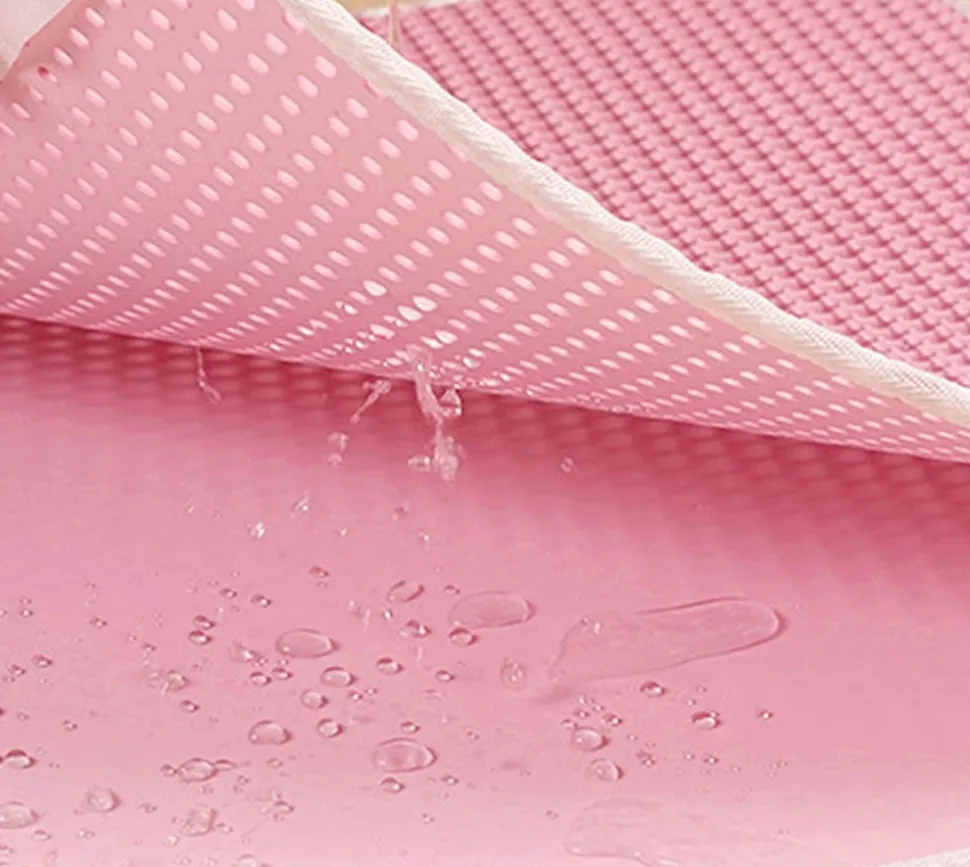 DOWNYPAWS - Tapis de litière anti-déversement pour chat rose 40*50cm