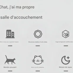 DOWNYPAWS - Tente pour chat et chien salle d'accouchement