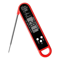 DOWNYPAWS - Thermomètre alimentaire multi-angle pliable rouge (-50 - 300鈩