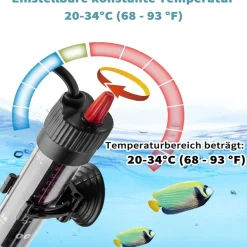 DOWNYPAWS - Thermoplongeur 100w pour aquarium - jusqu'à 120l