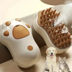 DOWNYPAWS - Tondeuse électrique 3 en 1, autonettoyante en silicone, rechargeable par usb pour animaux de compagnie